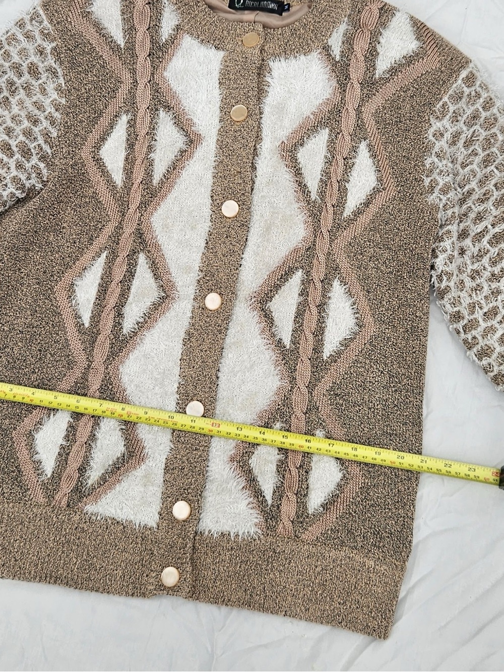 Unique Pattern Button Knit Cardigan - Picture 10 of 14